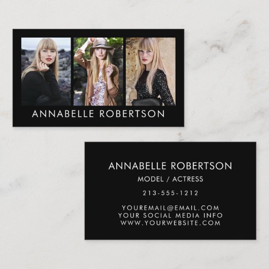 モデルモダンとアクター3 Photos Pro 名刺 (正面/裏面)