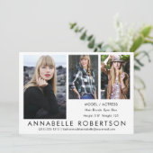 モデルモダンアクター3フォトコンポジットカード 招待状 (スタンド正面)
