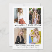 モデルモダンアクター4フォトコンポジットカード 招待状 (正面)