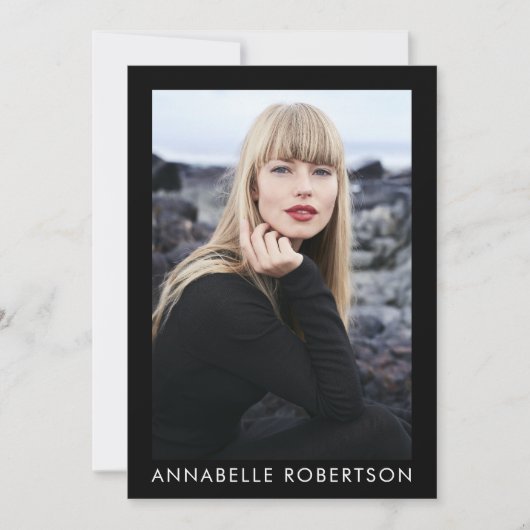 モデルモダンアクター6フォトコンポジットカード 招待状 (正面)