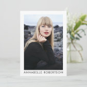 モデルモダンアクターQRコード4 Photo Compカード 招待状 (スタンド正面)