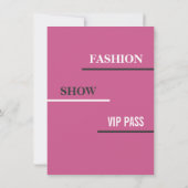 モデルモダンランウェイファッションの誕生日パーティーを表示 招待状 (裏面)