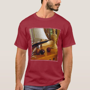 モデルヨットによるテーブルの旧式な野球 Tシャツ