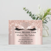 モデルリリース型枠メイクアップアーティストバラ 招待状 (スタンド正面)