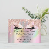 モデルリリース型枠メイクアップアーティストホログラフィー 招待状 (スタンド正面)