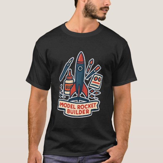 モデルロケット制作者 Tシャツ (正面)