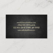 モデルロゴ | モデルとバラ | 赤い光沢 名刺 (裏面)