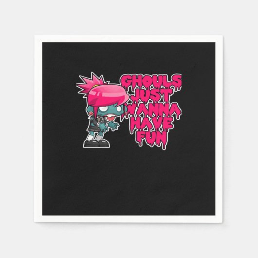 モデルヴィンテージフォトグラフGhouls単におもしろいA スタンダードカクテルナプキン (正面)