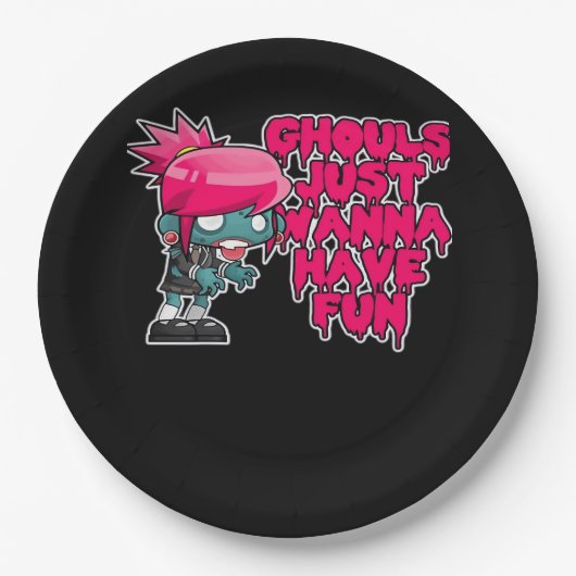 モデルヴィンテージフォトグラフGhouls単におもしろいA ペーパープレート (正面)