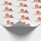 モデル人間の腎臓を示す平らな手 ラッピングペーパー (角)