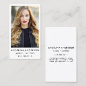 モデル俳優のプロフェッショナルの写真 名刺 (正面/裏面)