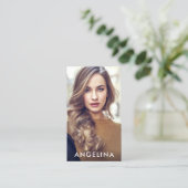 モデル俳優の写真のモダンBlk W 名刺 (スタンド正面)