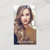 モデル俳優の写真のモダンBlk W 名刺 (正面)