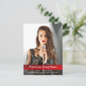 モデル俳優シンガーソングライター写真コンポジットゼッドカード ポストカード (スタンド正面)