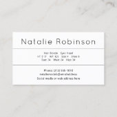 モデル俳優フォトプロモーション白と黒 名刺 (裏面)