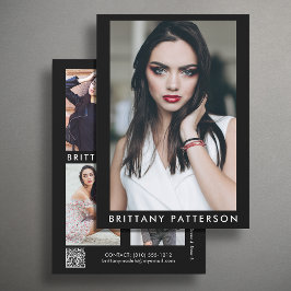 モデル俳優5x7コンポーネントSEDカードQR 5フォト両面 招待状