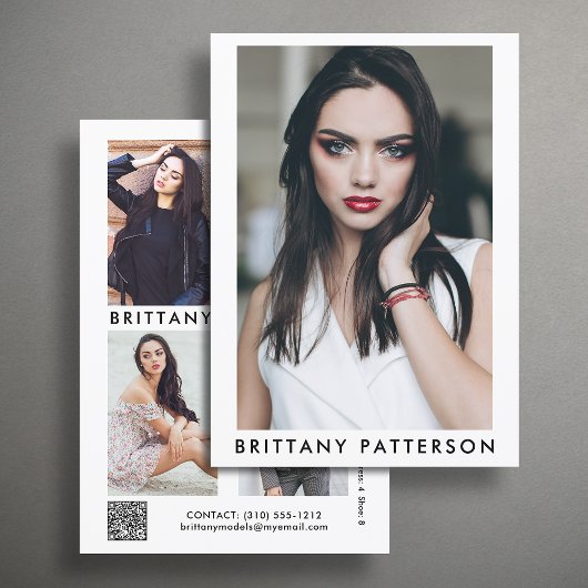 モデル俳優5x7コンポーネントSEDカードQR 5フォト両面 招待状