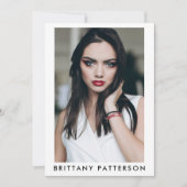 モデル俳優5x7コンポーネントSEDカードQR 5フォト両面 招待状 (正面)