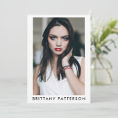 モデル俳優5x7コンポーネントSEDカードQR 5フォト両面 招待状 (スタンド正面)