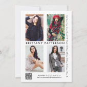 モデル俳優5x7コンポーネントSEDカードQR 5フォト両面 招待状 (裏面)