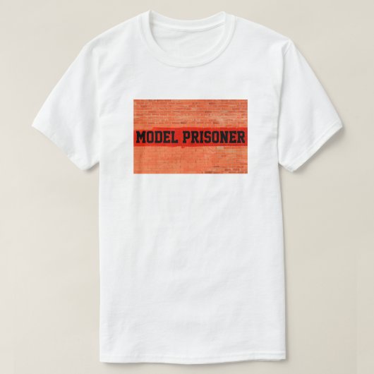 「モデル囚人」カスタマイズ可能 Tシャツ (デザイン正面)
