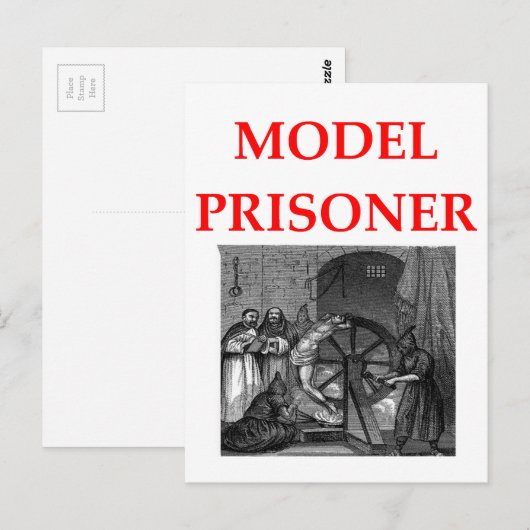 モデル囚人 ポストカード (正面/裏面)
