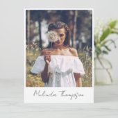 モデル女優モデリングCOMPカード5フォトホワイト 招待状 (スタンド正面)