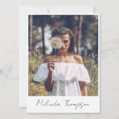 モデル女優モデリングCOMPカード5フォトホワイト 招待状 (正面)