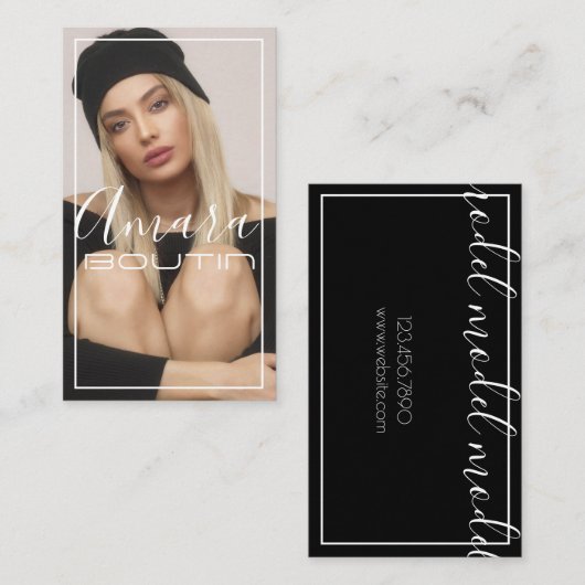 モデル女優名刺 名刺 (正面/裏面)