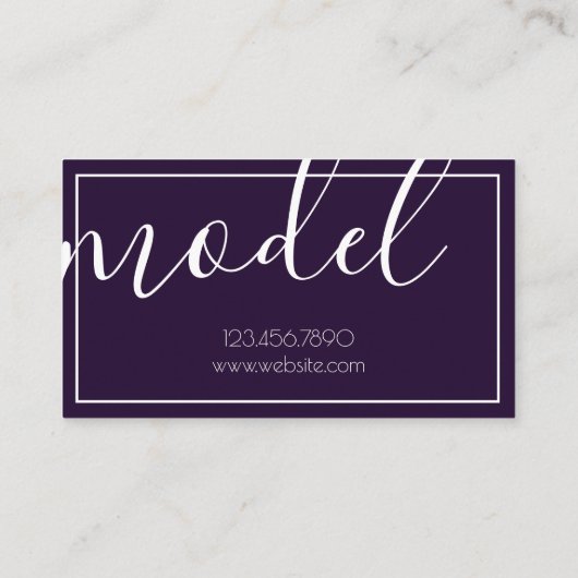 モデル女優名刺 名刺 (裏面)