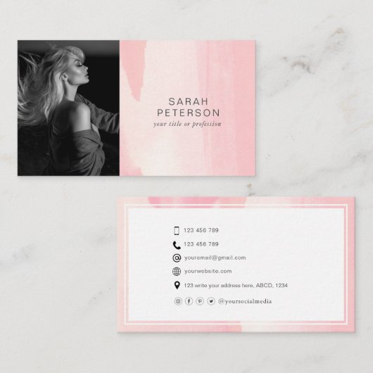 モデル女優演スタイリッシュ技抽象芸術  名刺 (正面/裏面)