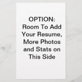 モデル手頃ヘッドショットのコンポジットカードを使用 チラシ (裏面)