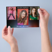 モデル手頃ヘッドショットのコンポジットカードを使用 チラシ (ハンドル)