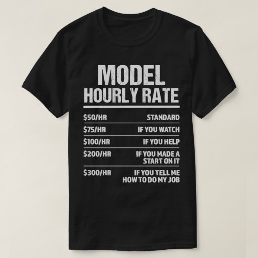 モデル時給おもしろい誕生日ギフト Tシャツ (デザイン正面)