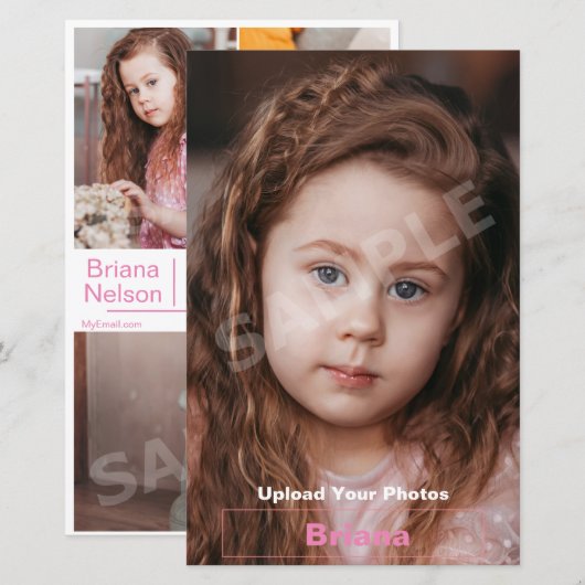 モデル構成ヘッドショットの子どもズド (正面/裏面)