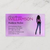 モデル着用ブルージーンズパープルファッションスタイリスト 名刺 (裏面)