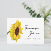 モデル素朴ヒマワ結婚ーサンキューカード (スタンド正面)