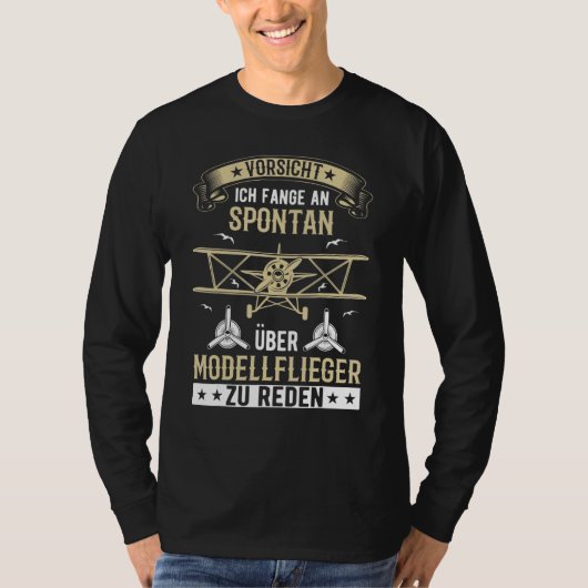 モデル航空機モデル航空機モデル建物モード Tシャツ (正面)
