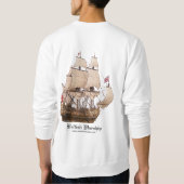 モデル船の解剖学の菓子のワイシャツ スウェットシャツ (裏面)