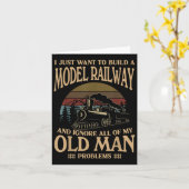 モデル鉄道 私はただモデル鉄道を作りたいだけなんだ カード (黄色い花)