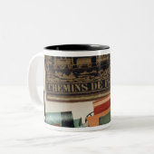 モデル鉄道、c.1870 ツートーンマグカップ (正面左)