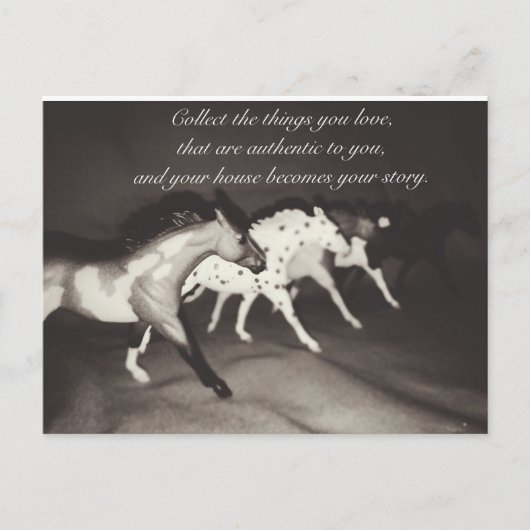 モデル馬好きが好きなものを集める ポストカード (正面)