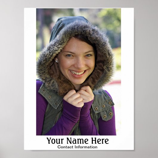 モデル – アクターのヘッドショット ポスター (正面)