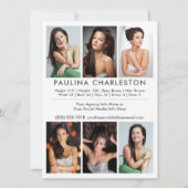 モデル アクター プロ 5.5x7.5 コンポジット ゼッド カード 7 枚の写真 (裏面)