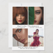 モデル アクター モデリング コンパ カード 5 枚の写真 インフルエンサー (裏面)