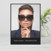 モデル アクター モデリング コンパ カード 5 枚の写真 ブラック (スタンド正面)