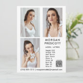 モデル アクター 3 フォト プロ コンポジット カード あなたのQRコード (スタンド正面)