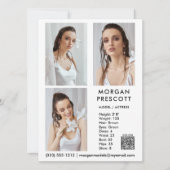 モデル アクター 3 フォト プロ コンポジット カード あなたのQRコード (正面)