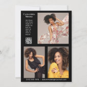 モデル アクター 4 フォト ツーサイド コンパ QR テンプレート (裏面)