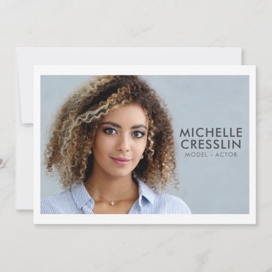 モデル アクター 5x7 コンポジット ゼッド カード 3 枚の写真付き背面 (正面)